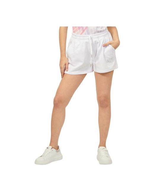 Armani Exchange White Short Shorts