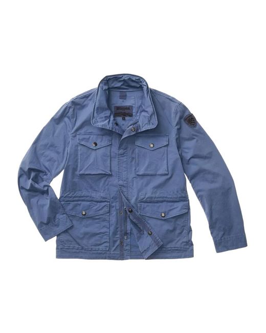 Blauer Geverfde Multi-Pocket Jas in het Blue voor heren