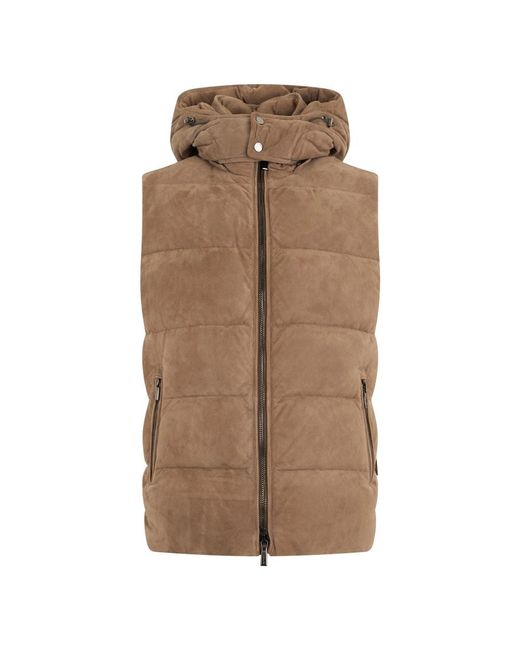 Vests Moorer pour homme en coloris Brown