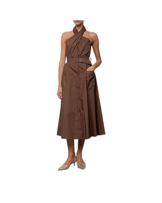 Midi Dresses Kaos de color Brown