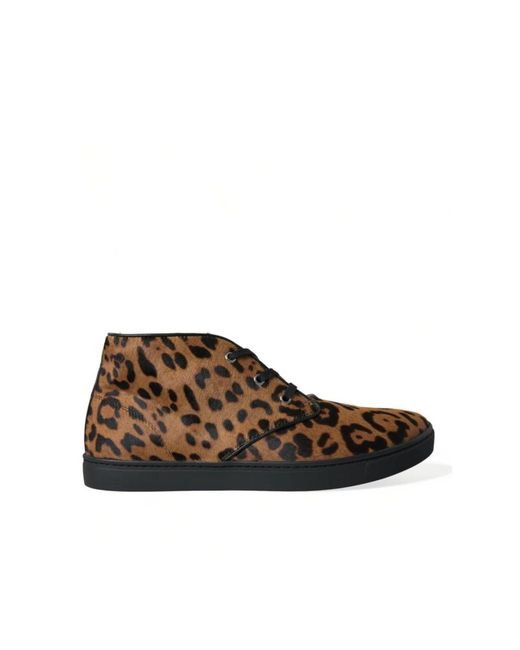 Dolce & Gabbana Brown Lace-Up Boots for men