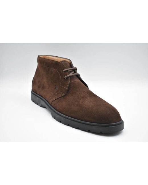Tod's Brown Lace-Up Boots for men