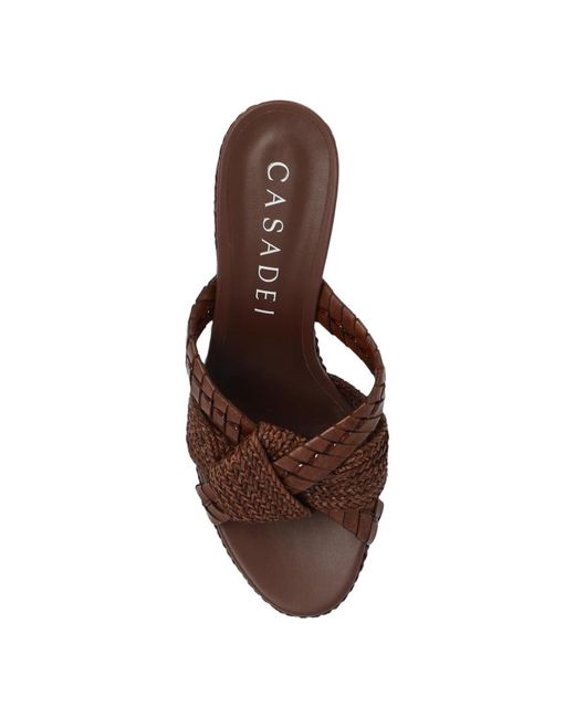 Shoes > heels > heeled mules Casadei en coloris Brown