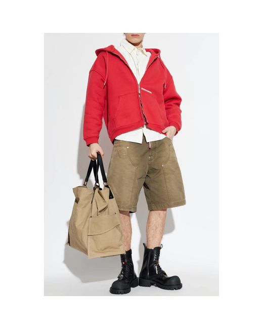 DSquared² Korte Broeken ,Bruin ,Denim Denim Shorts in het Green voor heren
