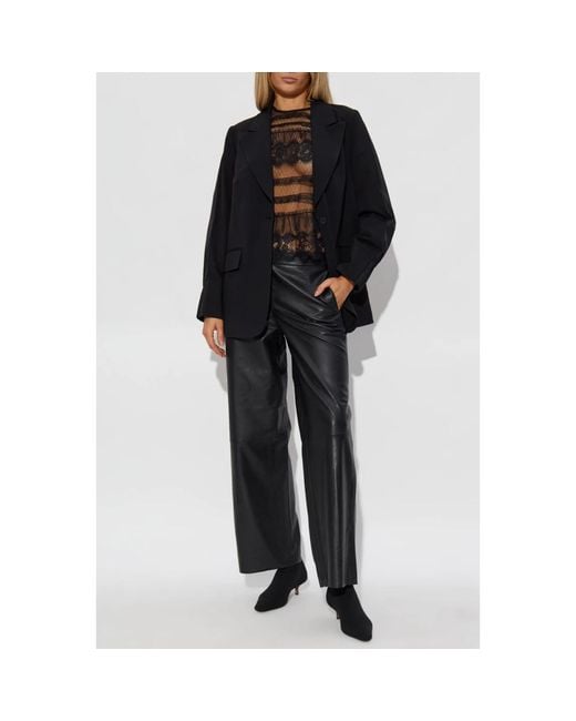 Leather Trousers AllSaints de color Black