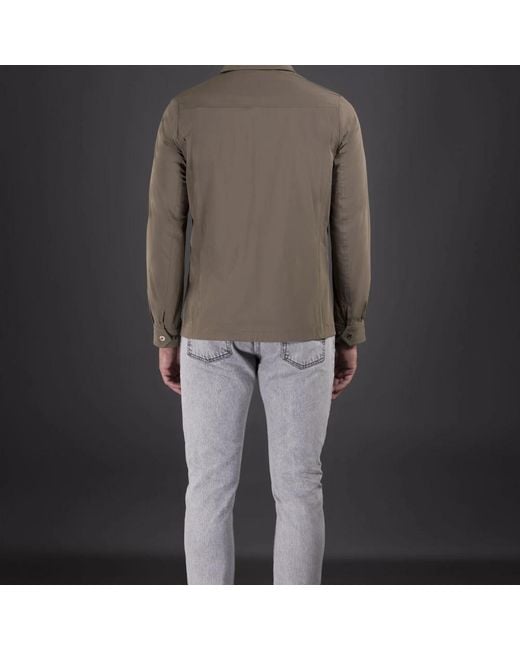 Moorer Acqua line bi-stretch hemdjacke in Gray für Herren