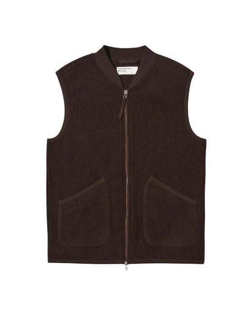 Vests Universal Works de hombre de color Brown