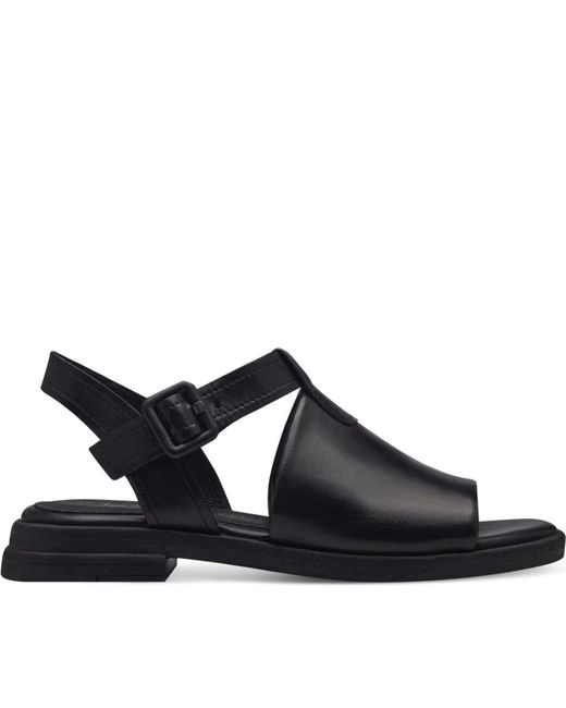 Marco Tozzi Black Flat Sandals