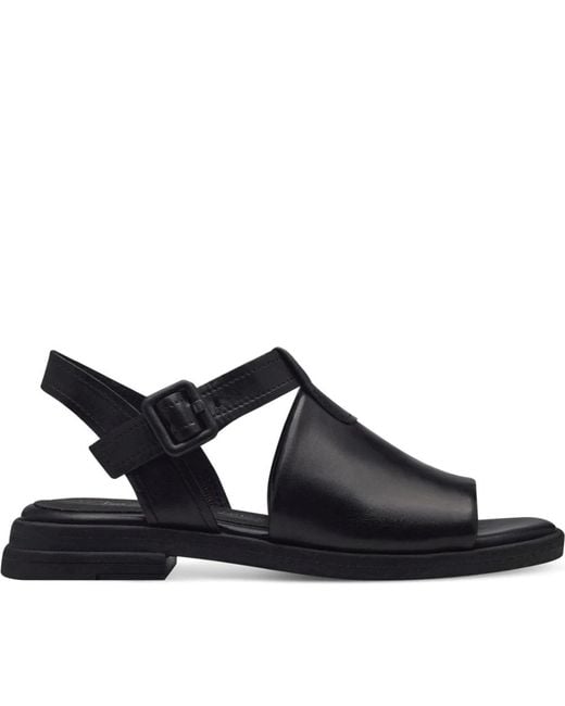 Marco Tozzi Black Flat Sandals