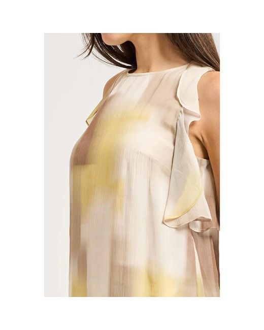ARMANI EXCHANGE Natural Sleeveless Tops