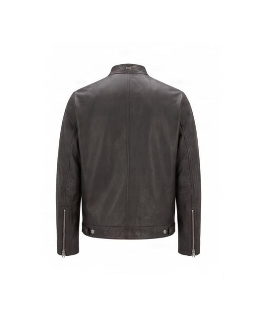 Leather Jackets Boss de hombre de color Gray