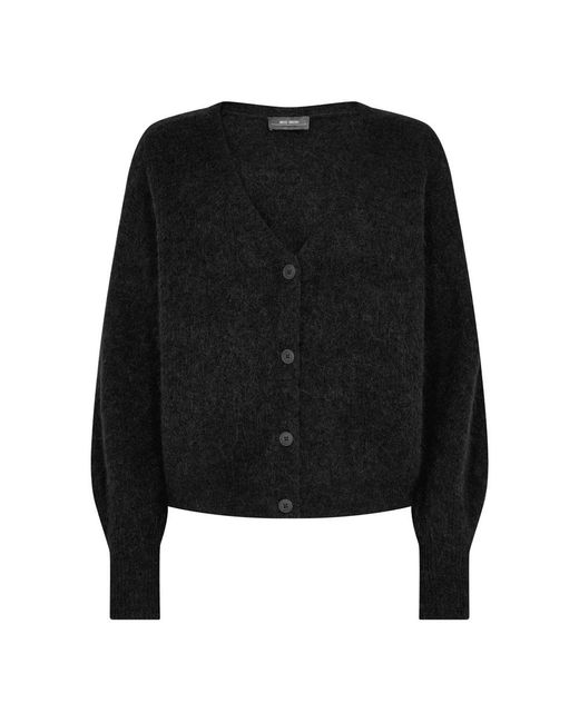 Mos Mosh Truien & Vesten ,Zwart ,Wol Zwarte V-Hals Gebreide Vest in het Black