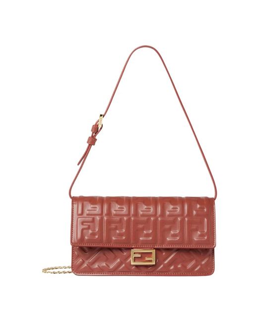 Fendi Red Shoulder Bags