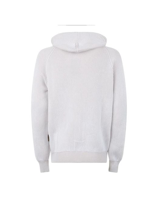 Moorer White Zip-Throughs for men