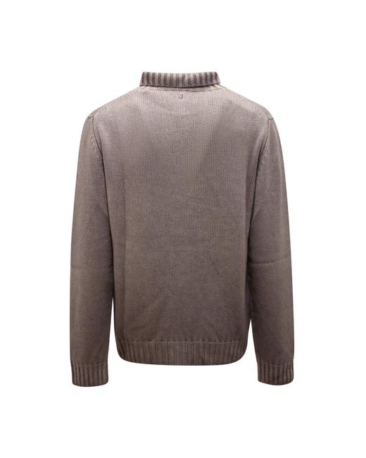 Dondup Brown Round-Neck Knitwear for men