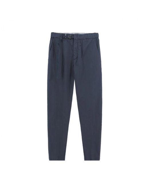 White Sand Blue Straight Trousers