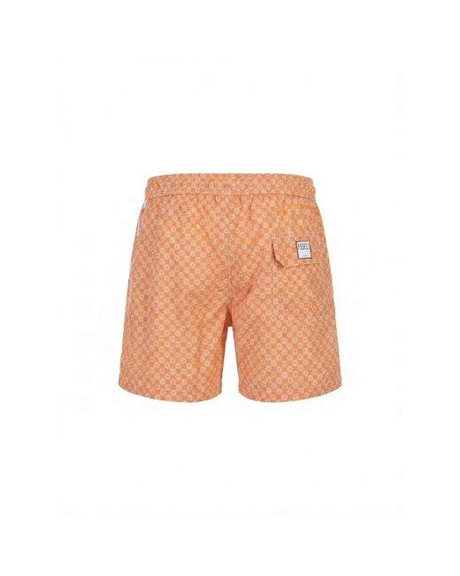 Fedeli Orange Beachwear for men