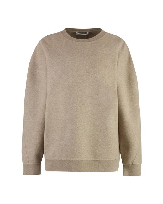 Max Mara Gray Round-Neck Knitwear