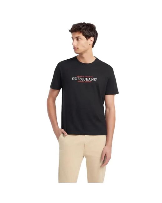 Guess T-Shirts in het Black voor heren
