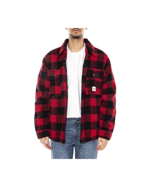 Light Jackets Caterpillar de hombre de color Red
