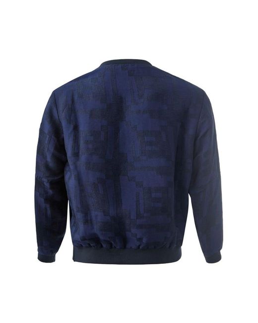 Emporio Armani Blauer sweatshirt mit reißverschluss in Blue für Herren