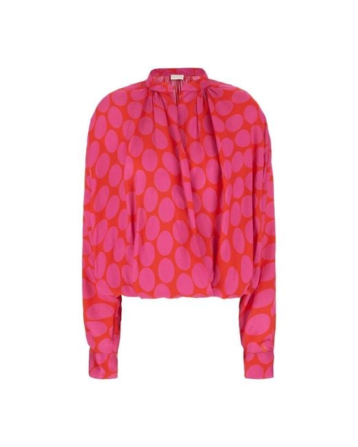Dries Van Noten Red Blouses