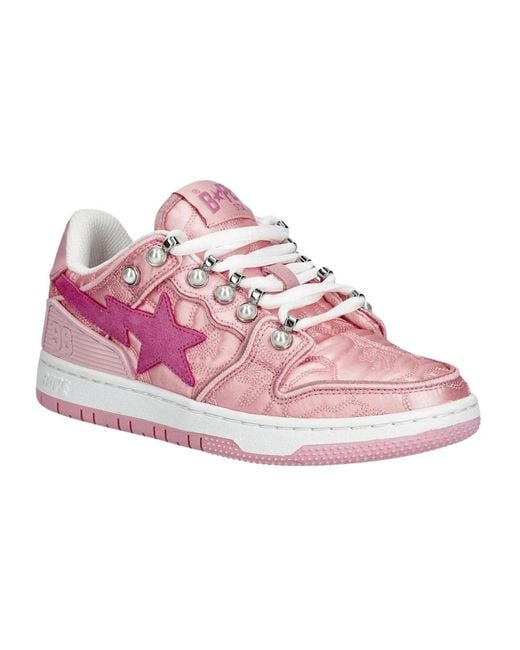 A Bathing Ape Pink Sk8 Sta 1 Sneakers