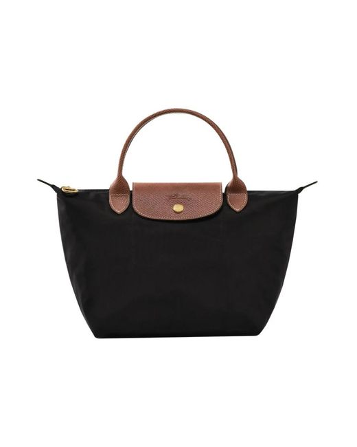 Longchamp Black Le Pliage Original Handtasche Mit Griff
