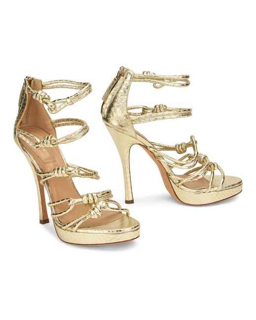 Moschino Metallic High Heel Sandals