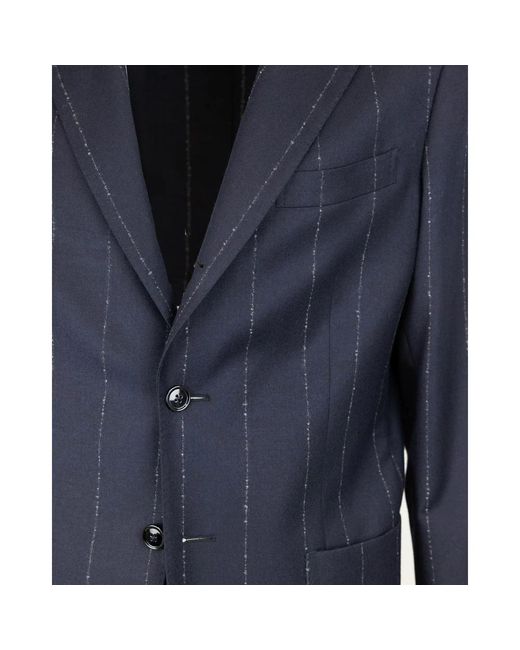Lubiam Blue Single Breasted Suits for men