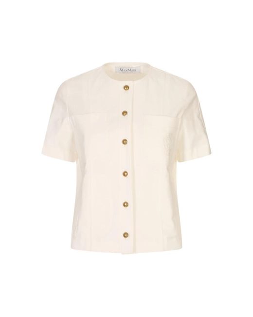 Max Mara Jassen ,Wit ,Light Jassen in het Natural
