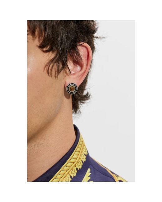 Earrings Versace de hombre de color Black