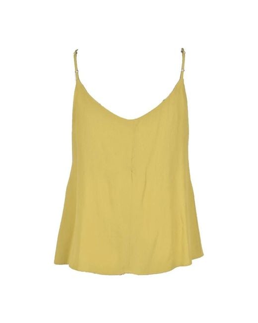 Maglia in seta e acetato di Semicouture in Yellow