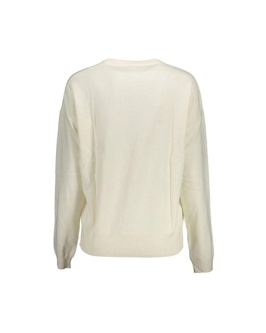 U.S. POLO ASSN. White Round-Neck Knitwear