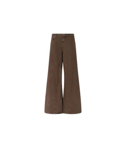 Pinko Brown Wide Trousers