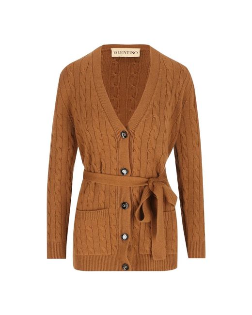Valentino Brown Cashmere Knitwear