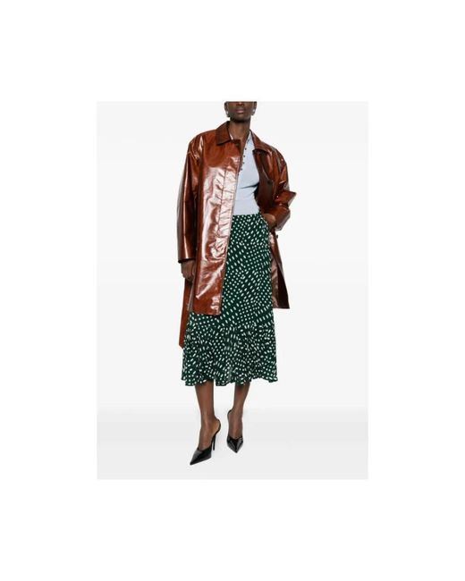 Dries Van Noten Brown Belted Coats