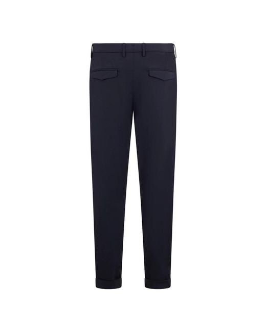 Moorer Blue Cropped Trousers for men