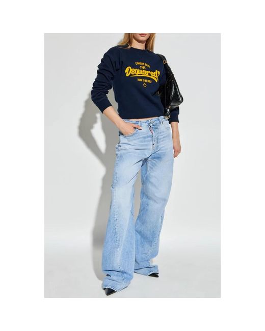 DSquared² Sweatshirt Met Logo in het Blue