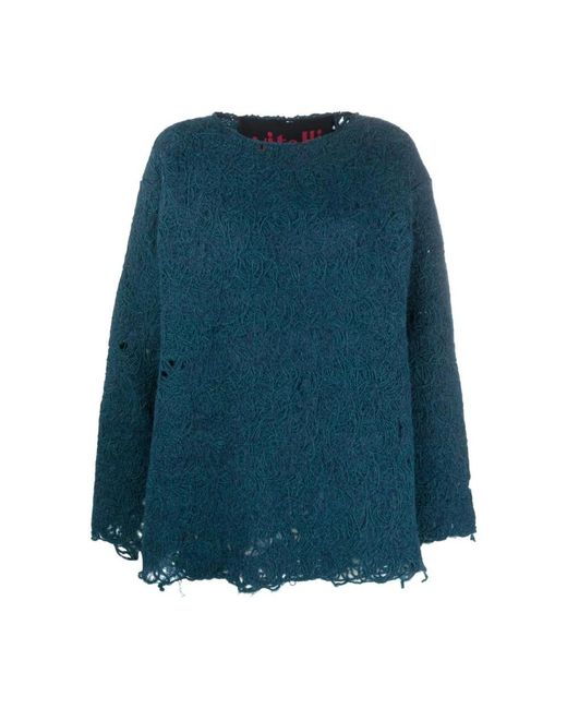 VITELLI Truien & Vesten ,Blauw ,Round-Neck Truien in het Blue