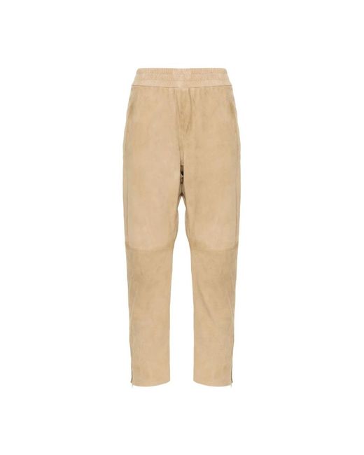 Golden Goose Deluxe Brand Natural Cropped Trousers