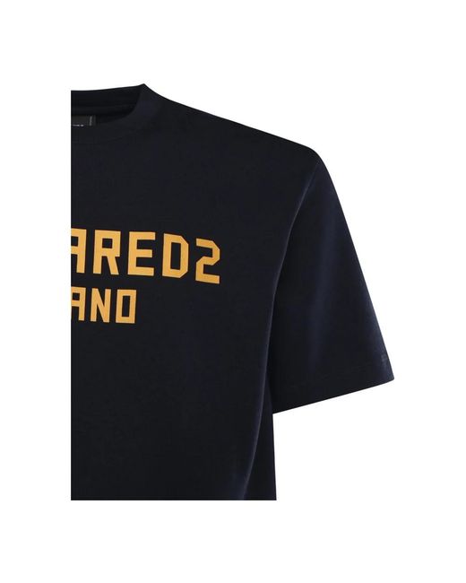 DSquared² Tops ,Zwart ,Katoen T-Shirt in het Black voor heren