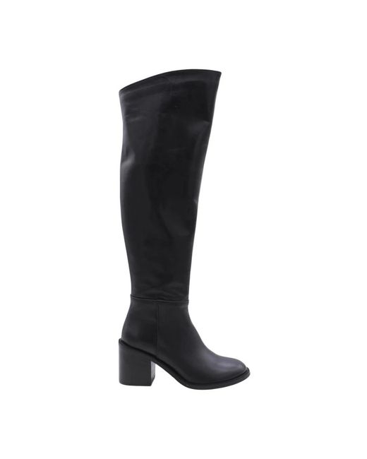 DONNA LEI Black Over-The-Knee Boots