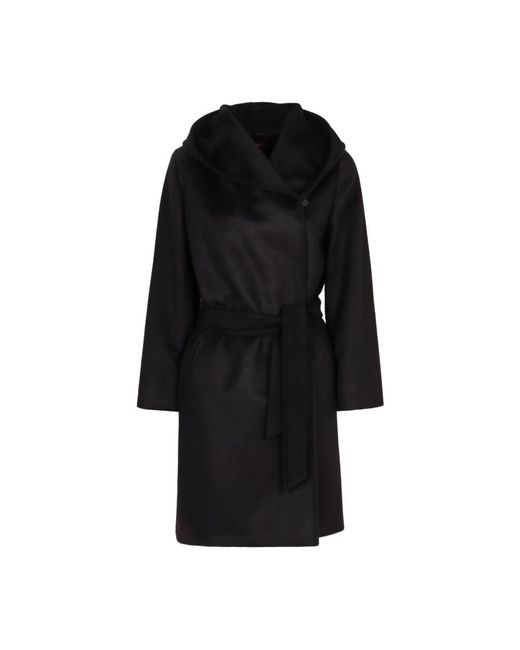 Max Mara Black Belted Coats