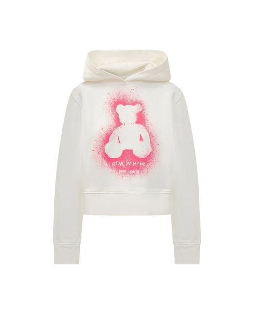 Palm Angels Women's White Hoodies
