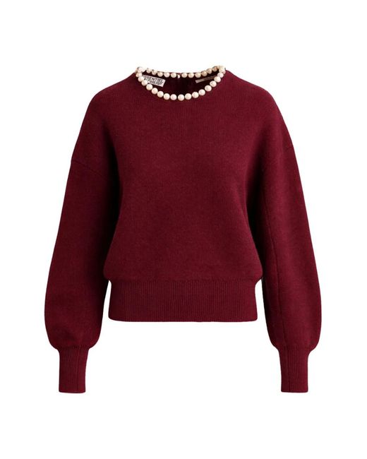 Essentiel Antwerp Red Round-Neck Knitwear