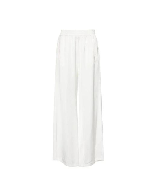 Fabiana Filippi White Wide Trousers