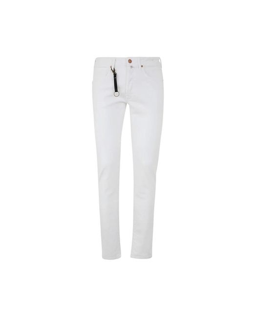 Incotex White Straight Jeans for men
