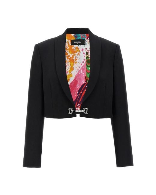 DSquared² D2 Jewel Short Jacket in het Black