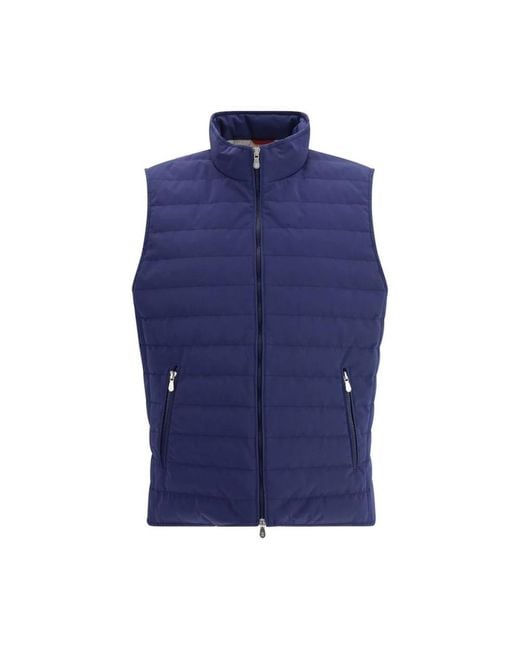 Brunello Cucinelli Blue Waistcoats for men